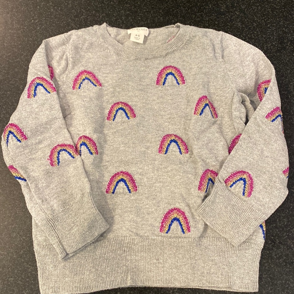 Crewcuts rainbow sweater - size XS (4/5)